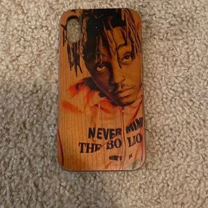iphone x/xr juice wrld bamboo wood case